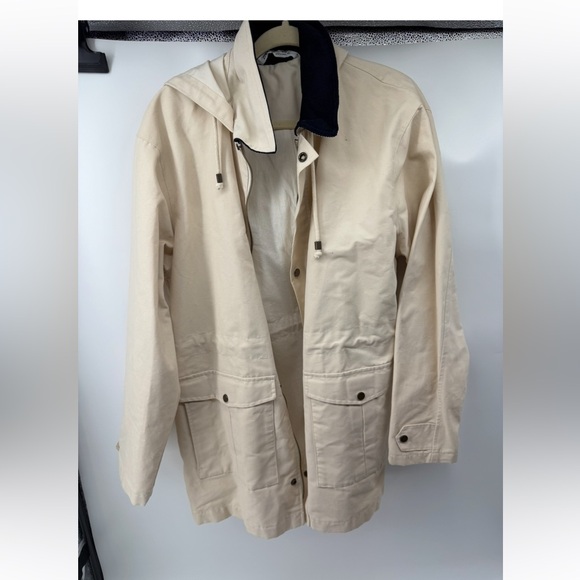 NWOT Zara Eggshell colored parka size Large - Picture 3 of 6